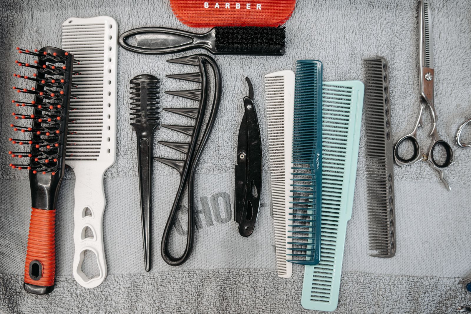 Barber at work