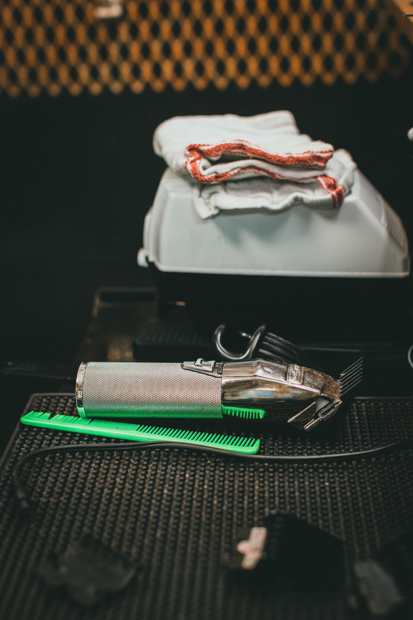 Barber at work