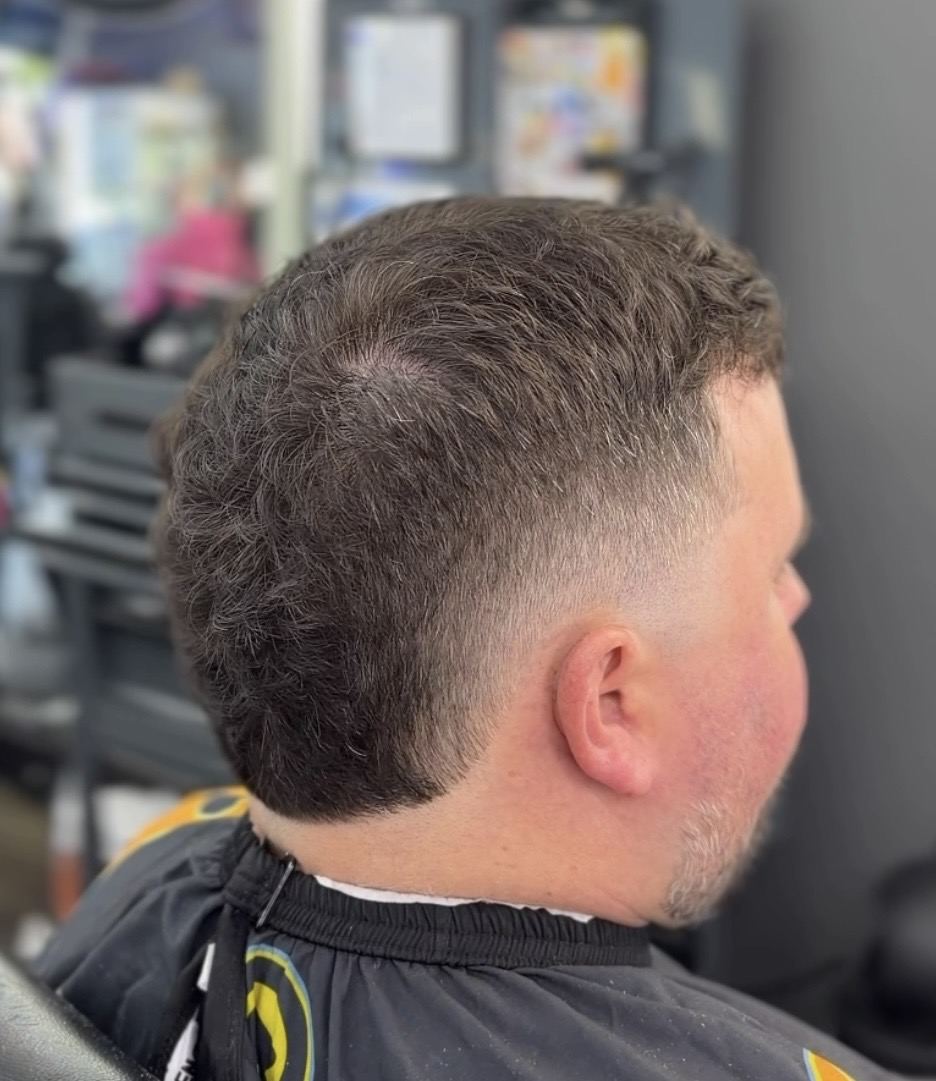 Clean mid fade with a textured crop