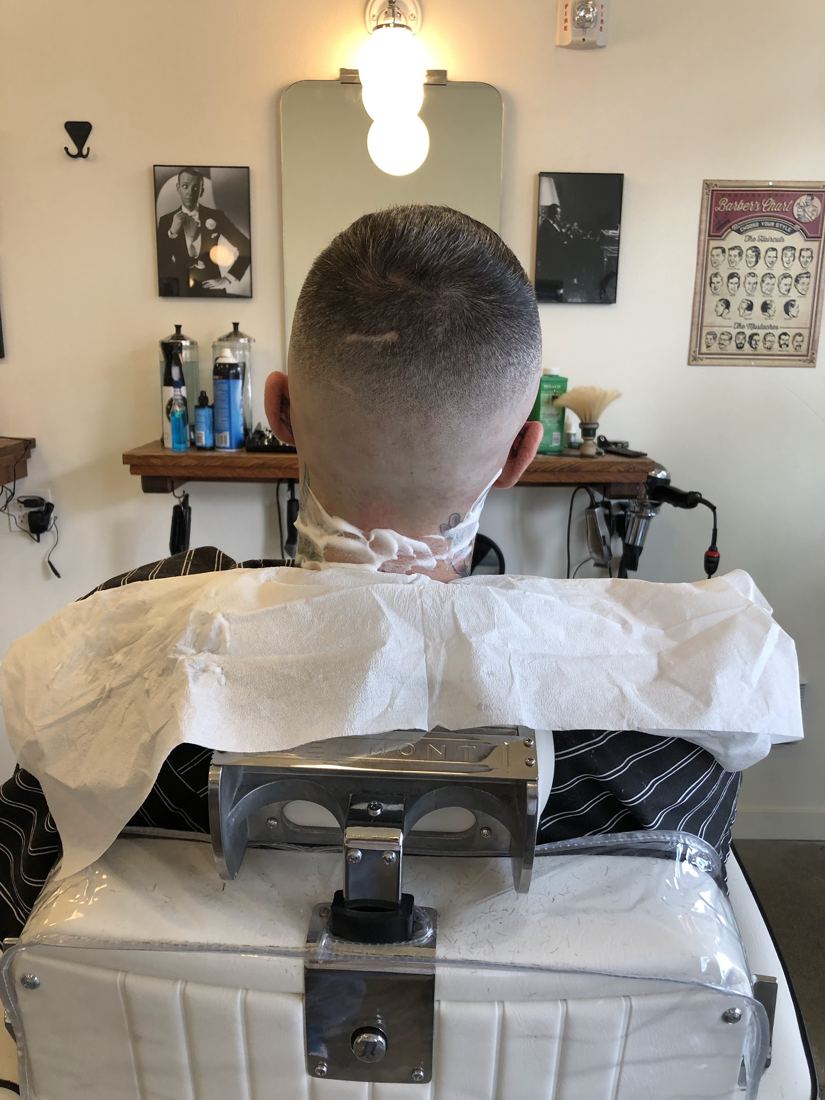 High skin fade from the back
