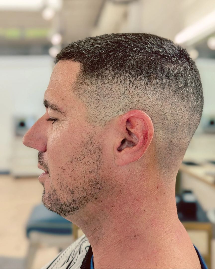 A crisp low fade, finished