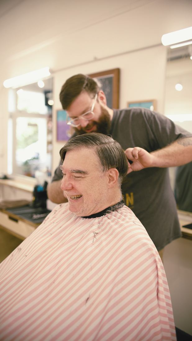 A happy client mid cut