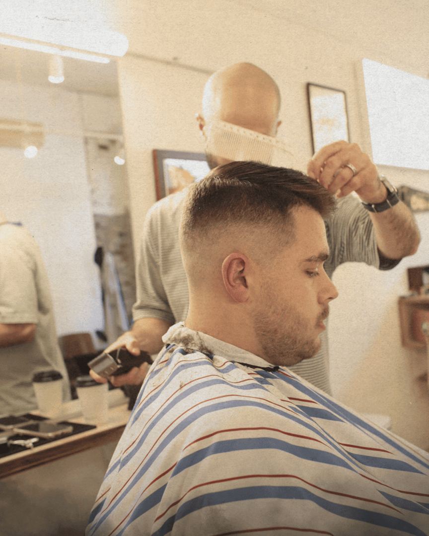 A fade in progress on film
