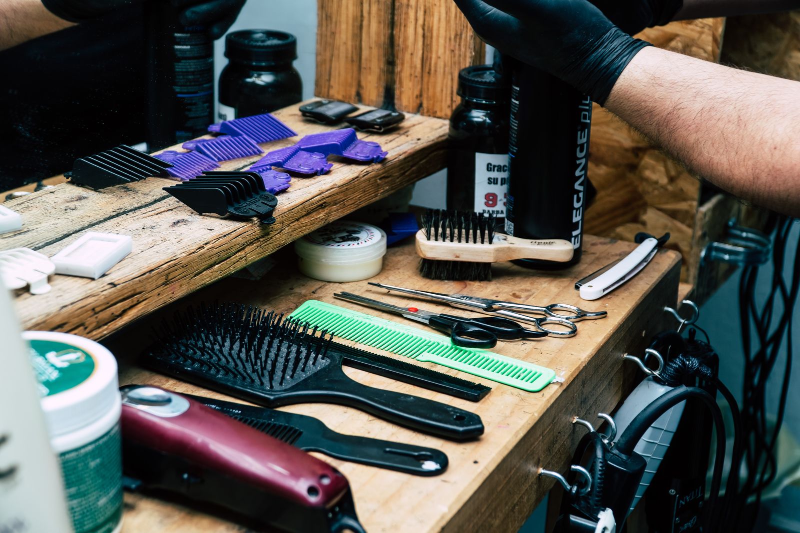 Barber at work