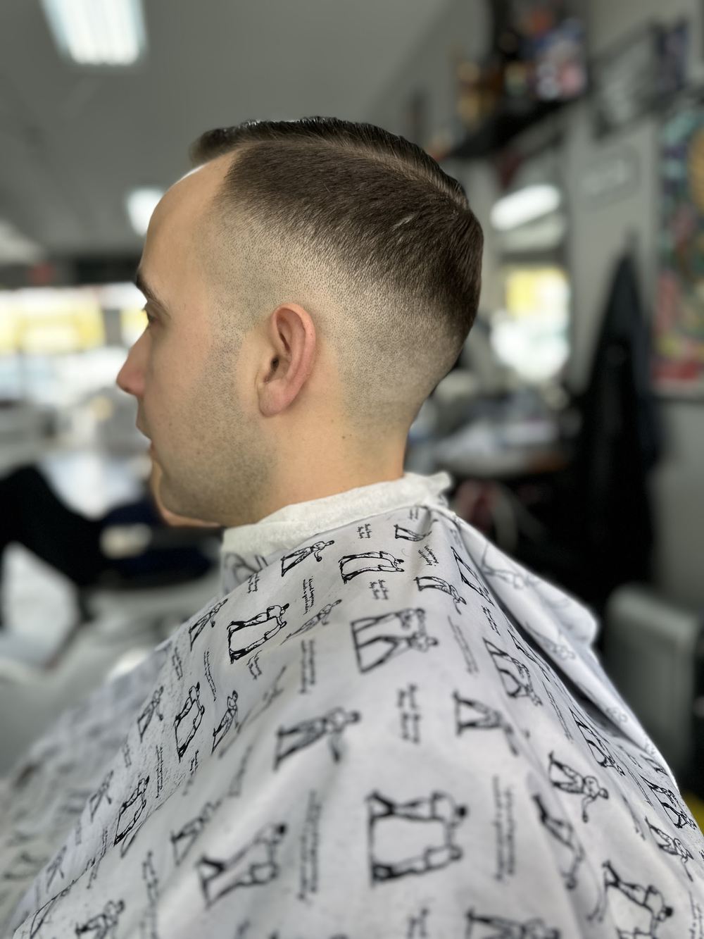 A crisp taper from the side