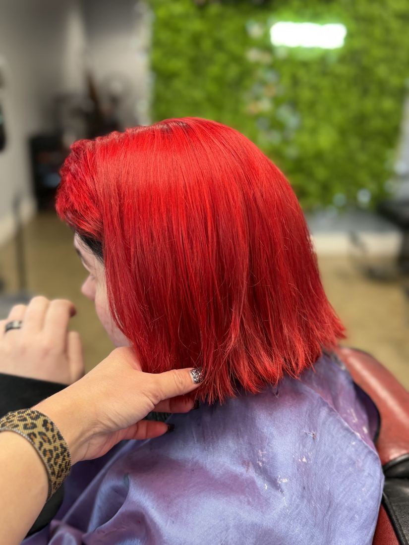 A bold red bob