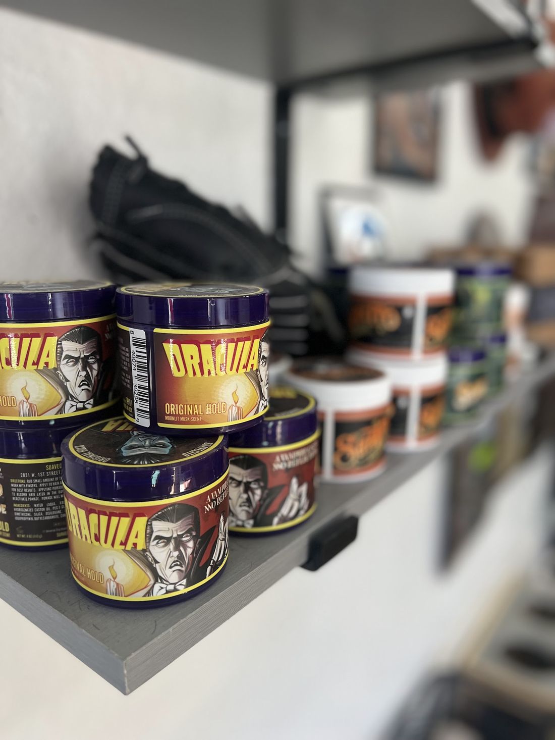 The pomade shelf at Ralph's