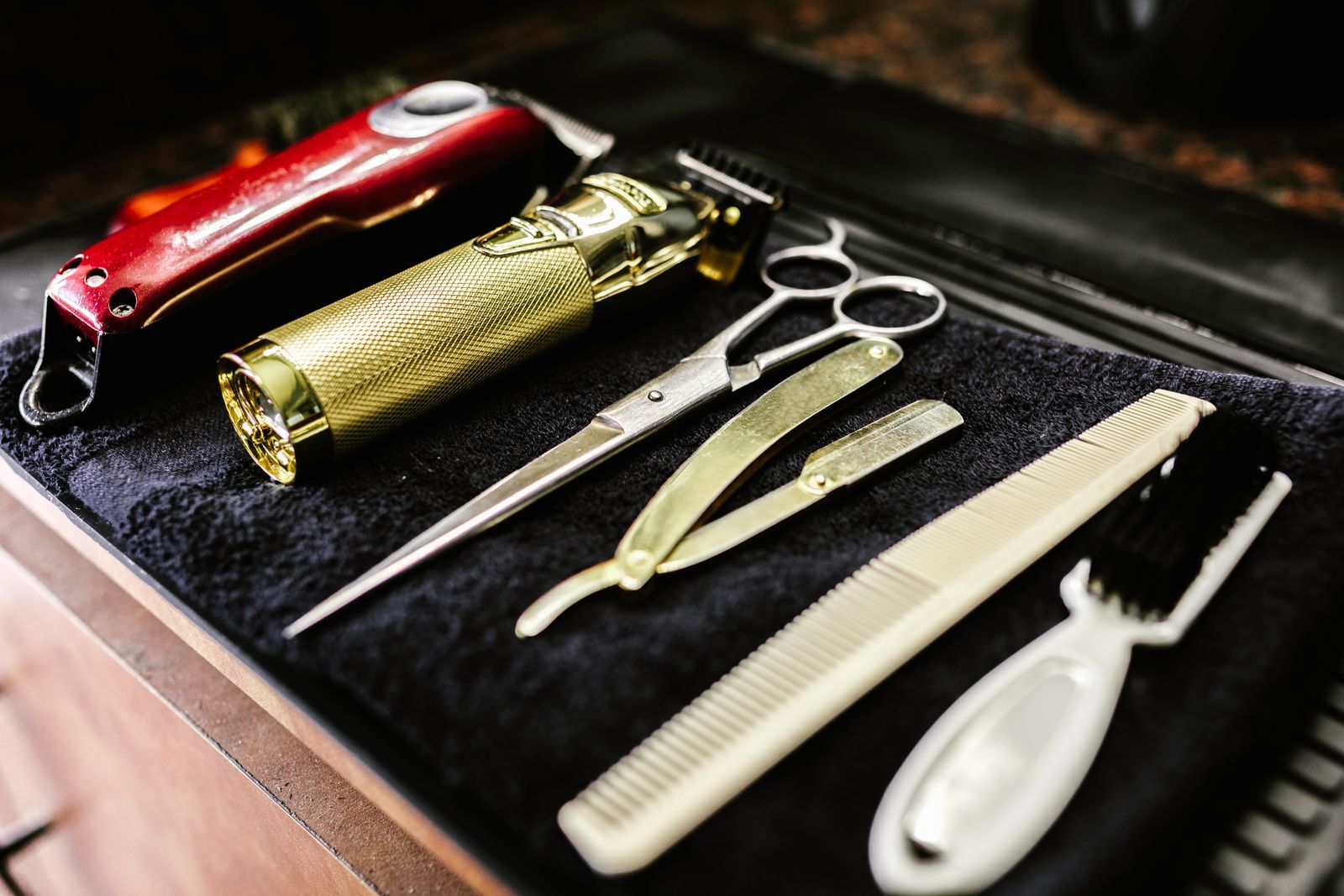 Barber at work