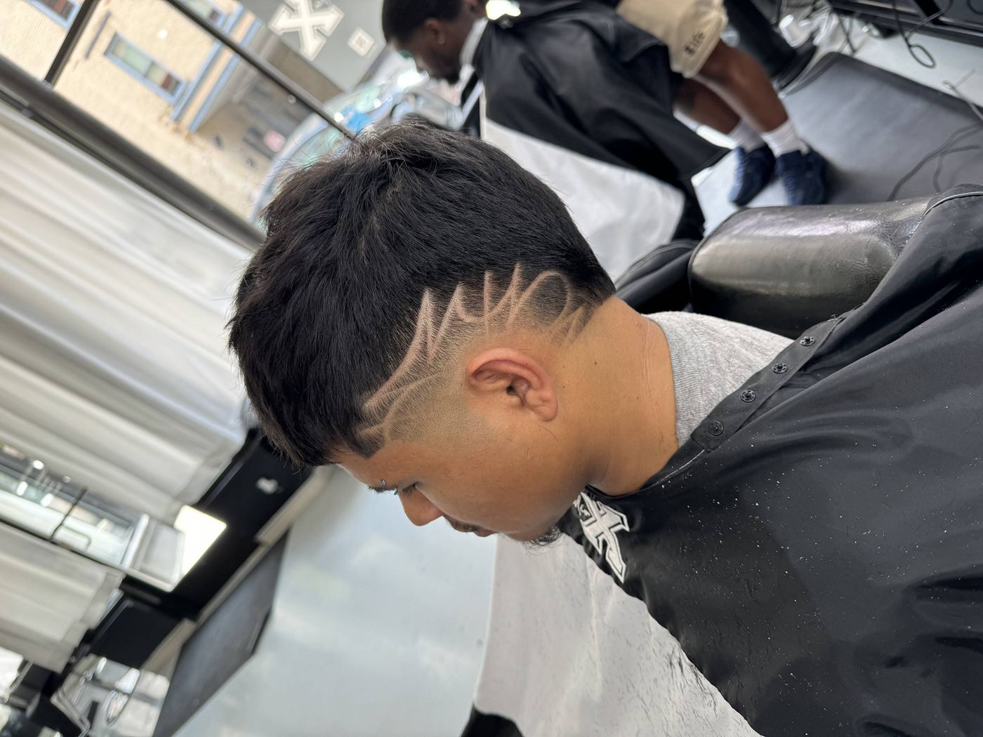 Wave design cut into a fade