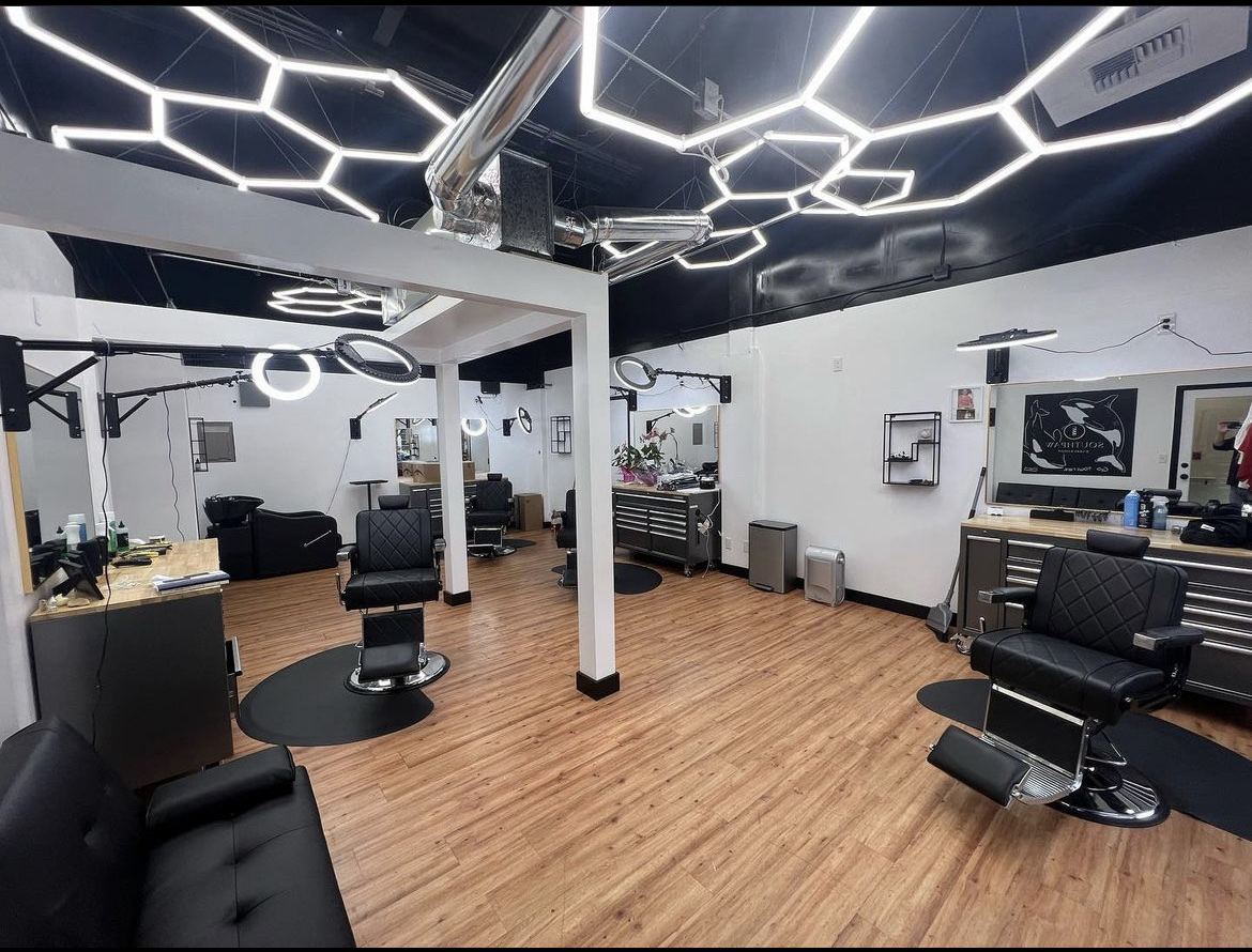 Inside Southpaw Barbershop in West Seattle