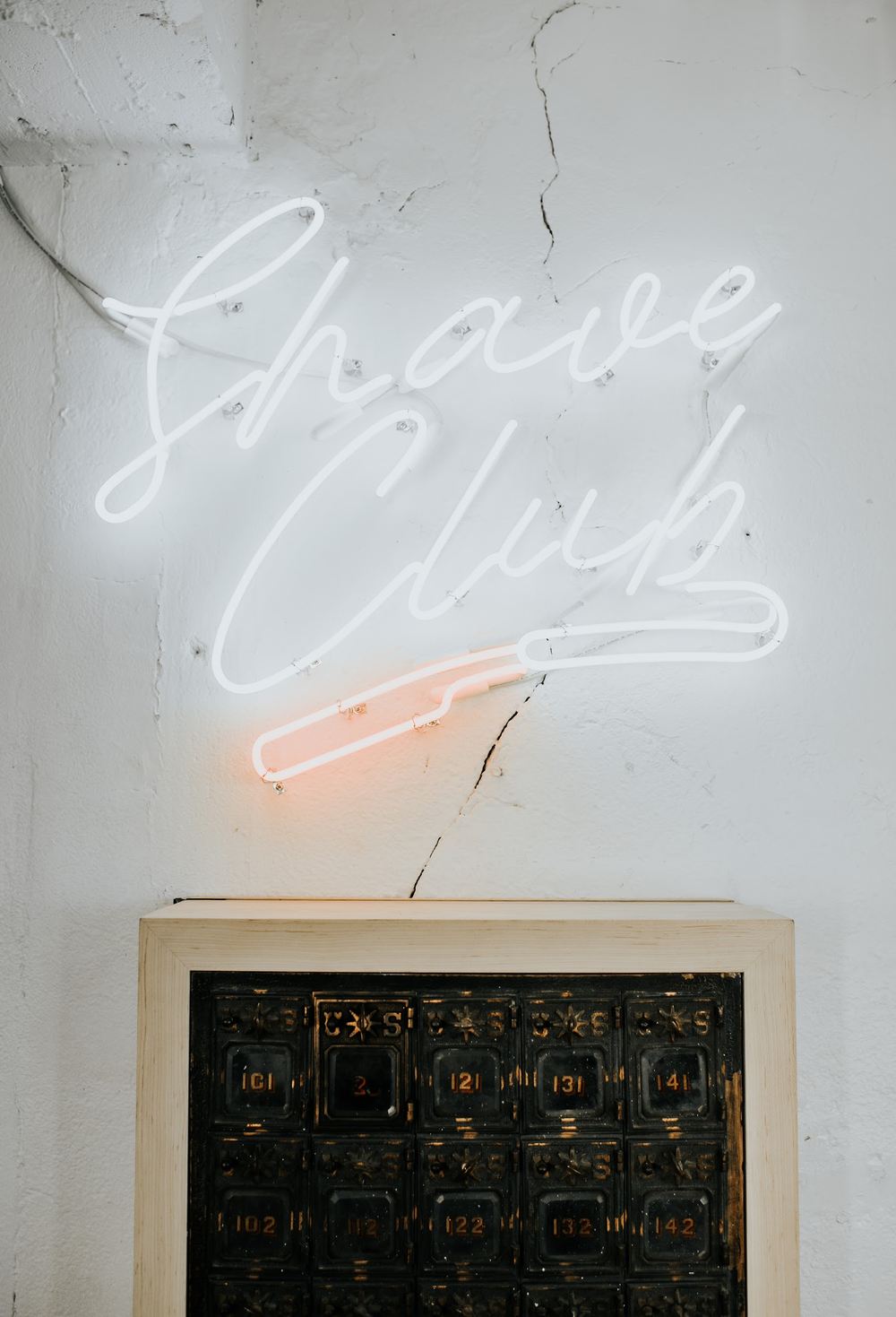 The Shave Club neon at Westside